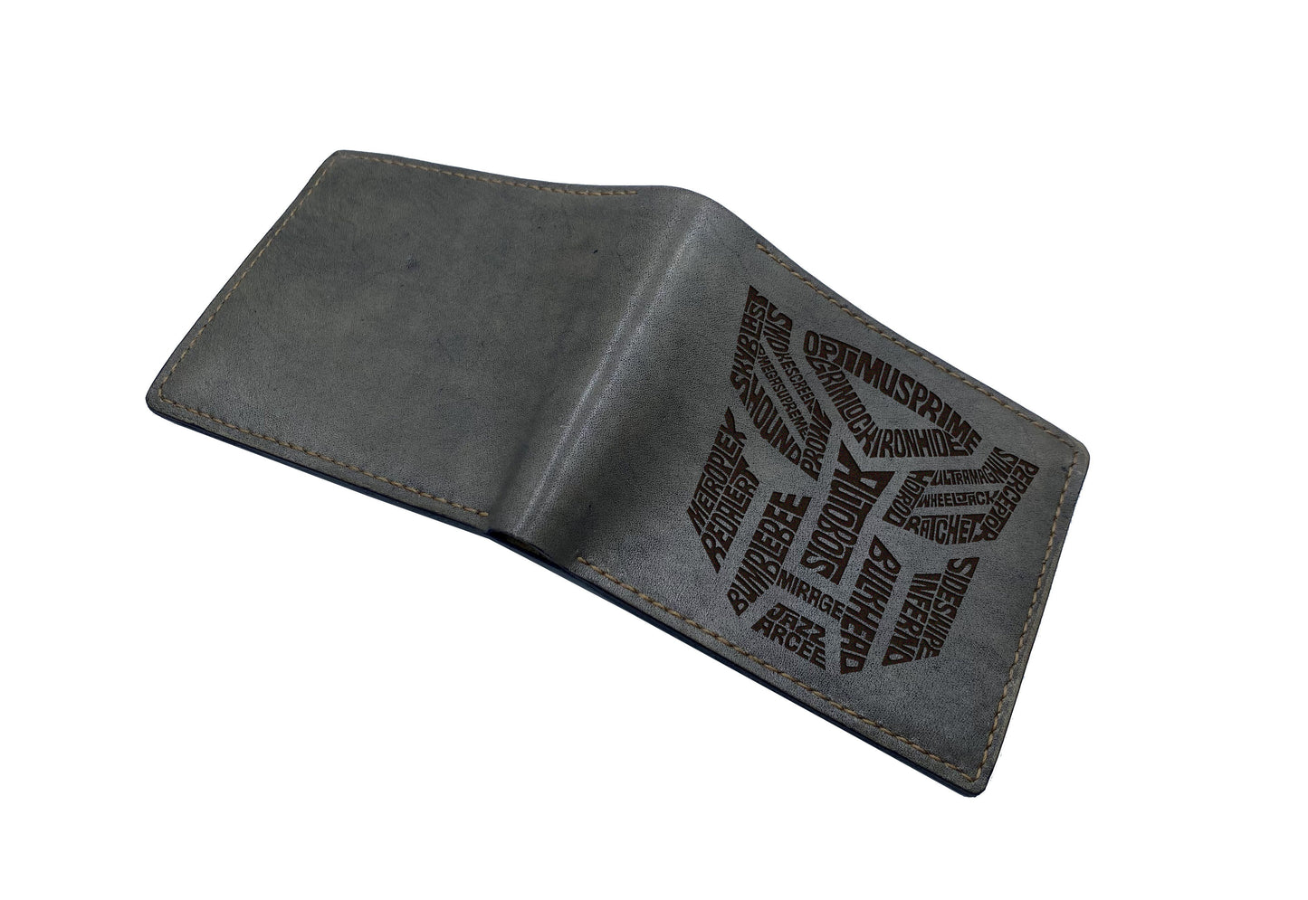 Transformers art men's wallet, personalized birthday gift ideas for boyfriend, husband, cool wallet for dad, Autobots logo art wallet