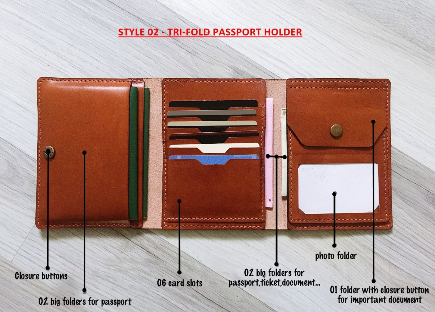 Alduin dragon leather passport wallet, Elders scroll leather gift ideas, Nordic god of time drawing art wallet, World Eater dragon wallet