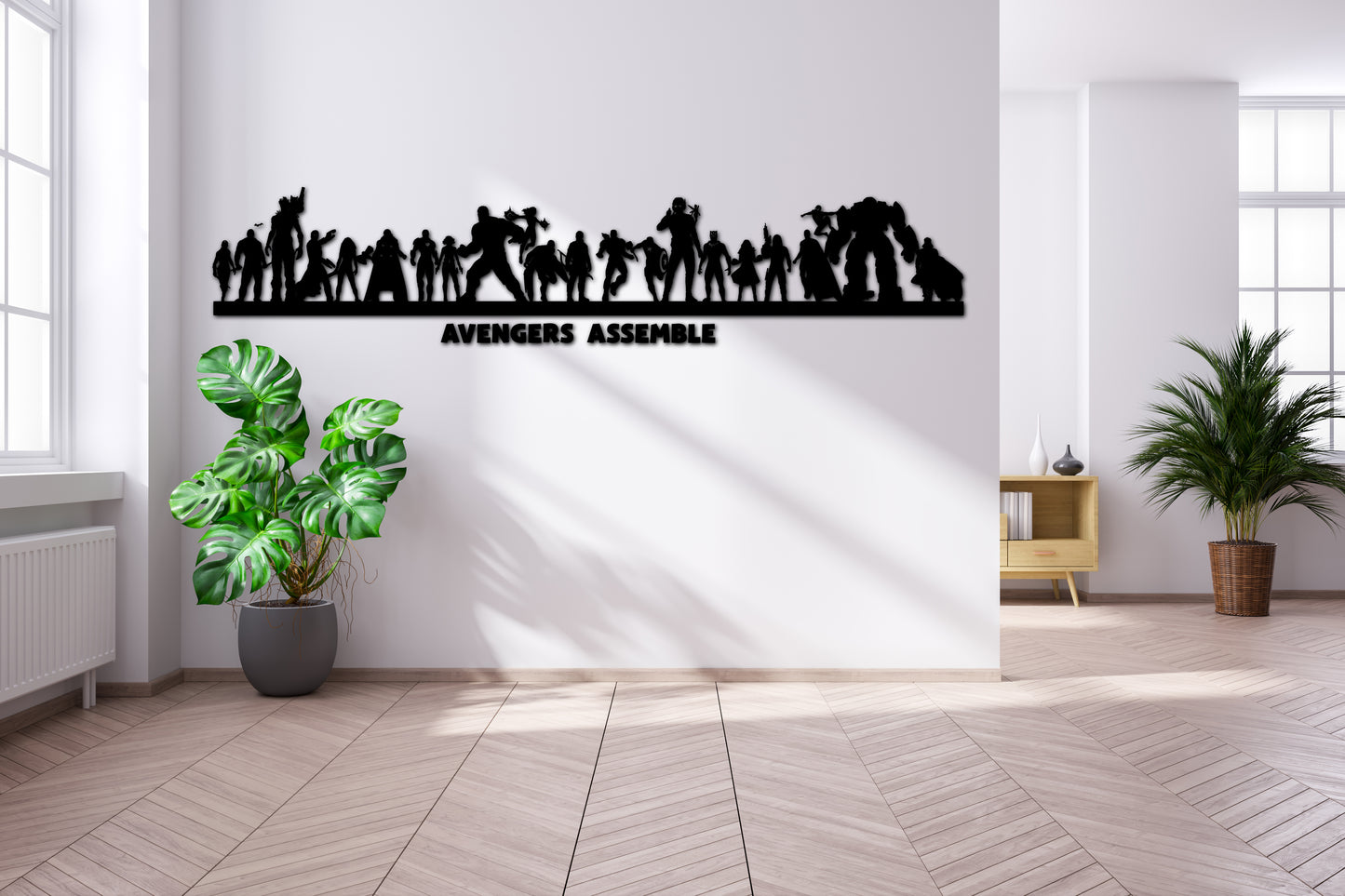 Wooden wall art home decor, Avenger assemble team wall art set, superheroes wall decoration, living room bedroom nursery morden decor