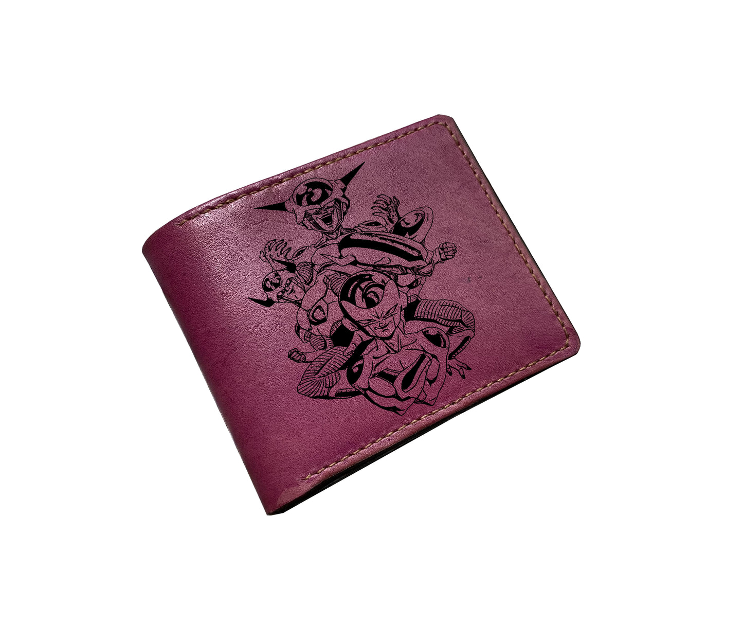 Mayan Corner - Dragon ball characters drawing leather wallet, fan art leather gift for men, wallet for him, leather anniversary present ideas - Beerus the God of destruction