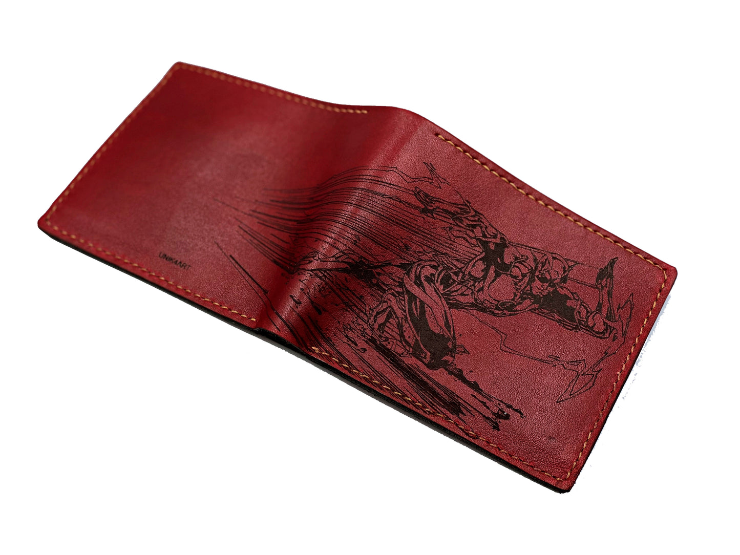 Mayan Corner - Flash Barry Allen DC superheroes leather handmade men's wallet, custom gifts for him, father's day gifts