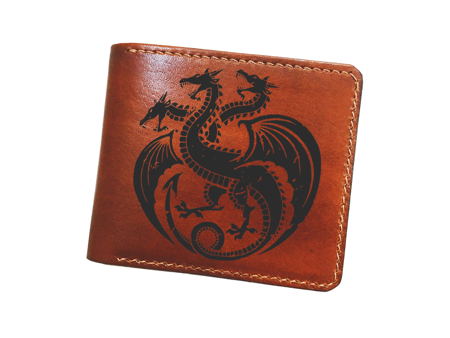 Mayan Corner - Game of Thrones leather men's wallet, men's gift ideas, personalized gift for him, anniversary present - House Targaryen Logo
