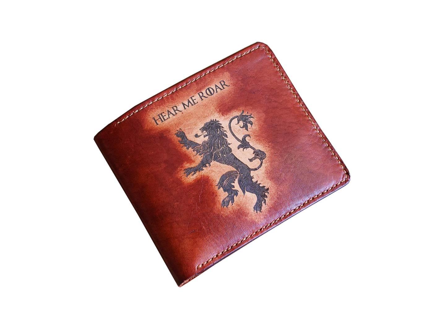 Mayan Corner - Game of Thrones leather men's wallet, men's gift ideas, personalized gift for him, anniversary present - House Lannister Logo