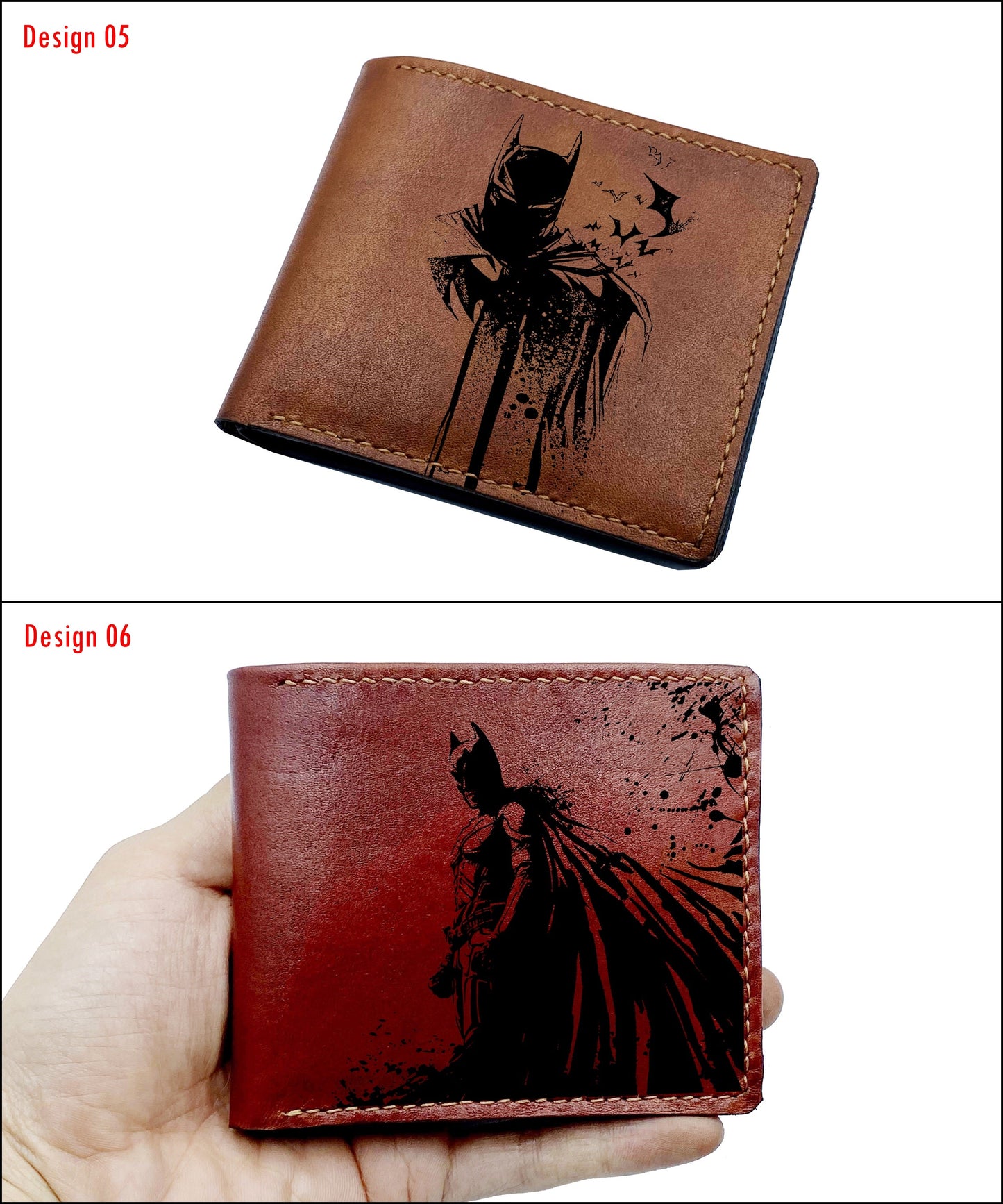 Mayan Corner - Genuine leather batman wallet, bifold leather wallet, superheroes gift for dad, boyfriend, batman small leather gift for friend