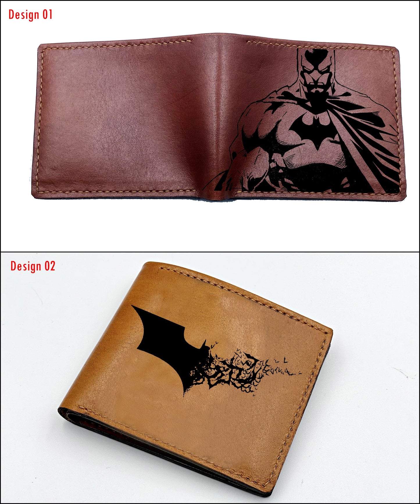 Mayan Corner - Genuine leather batman wallet, bifold leather wallet, superheroes gift for dad, boyfriend, batman small leather gift for friend