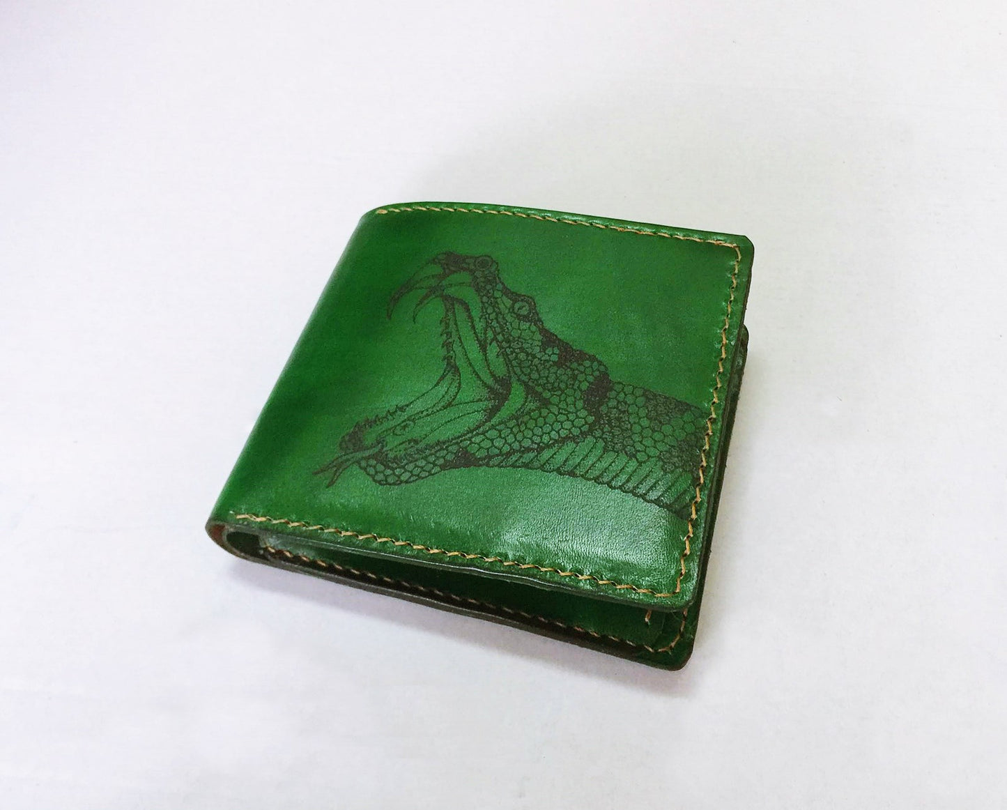 Mayan Corner - Cobra Snake animal leather handmade men's wallet, custom gifts for him, father's day gifts, anniversary gift for men
