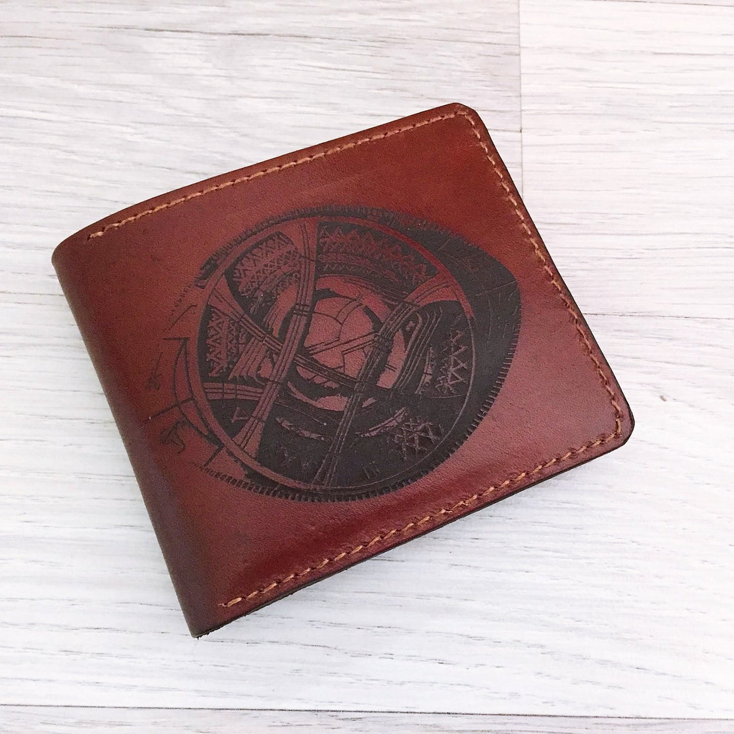 Mayan Corner - Eyes of Agamoto, Doctor Strange men's wallet, Marvel superheroes leather handmade men's gifts