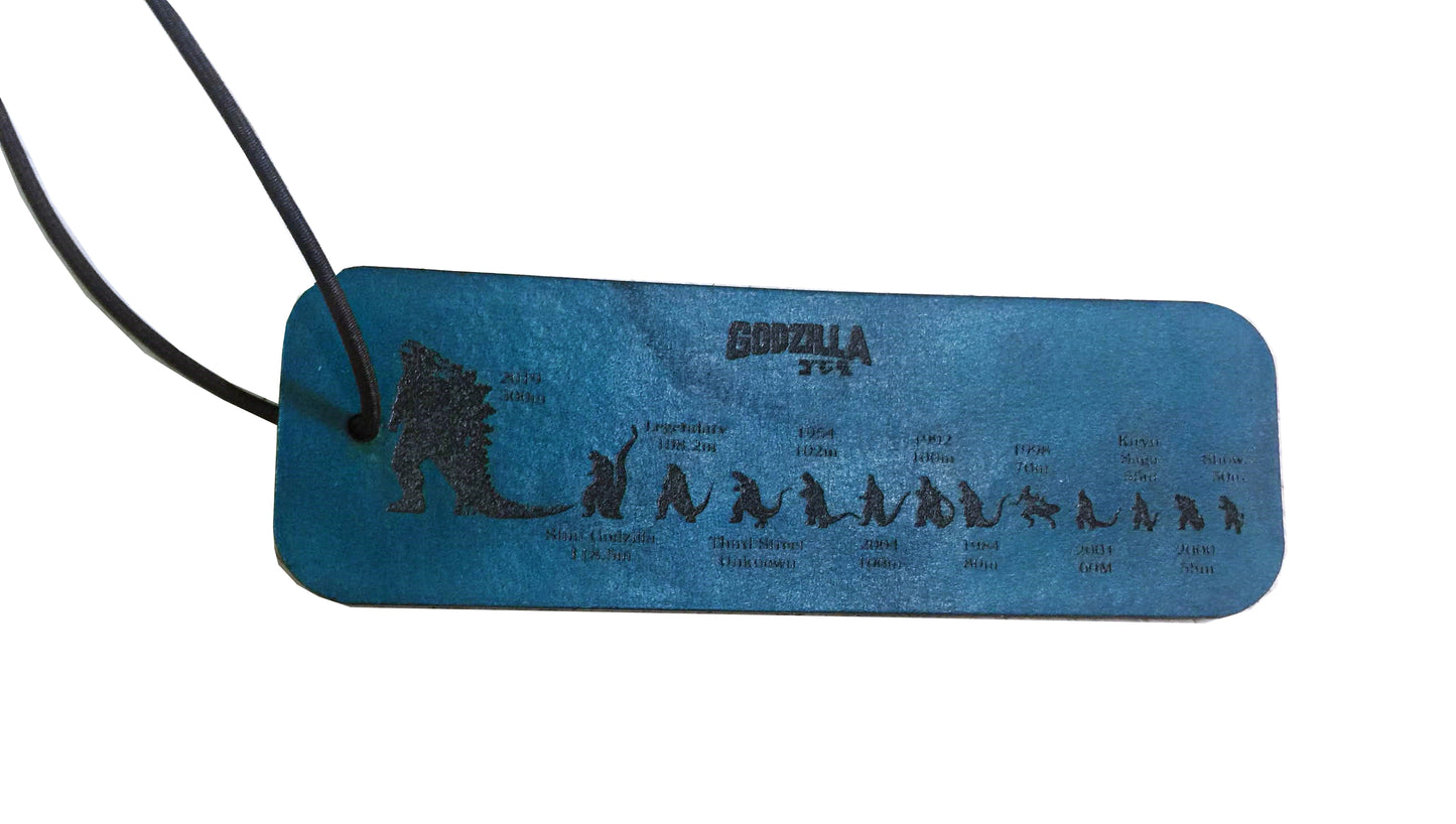 Godzilla King of the Monsters evolution leather Book Mark, custom book mark, gift for reader, book lover, anniversary present for him her