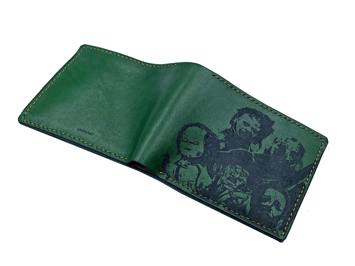 Mayan Corner - Horror characters leather handmade men's wallet, custom gifts for him, father's day gifts, anniversary gift for men