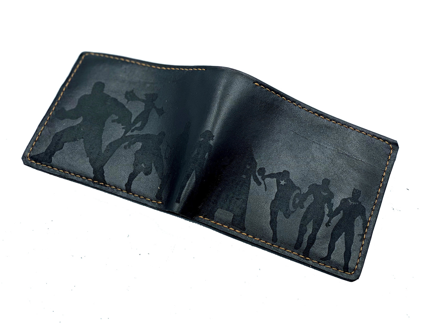 Mayan Corner - Avenger team Marvel superheroes leather handmade men's wallet, custom gifts for him, father's day gifts