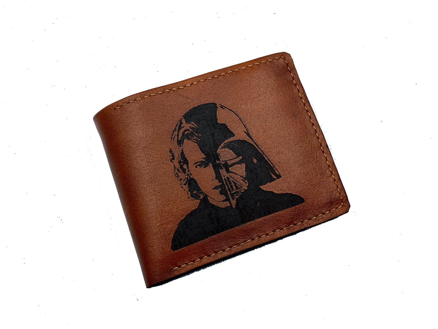 Mayan Corner - Anakin Skywalker Darth Vader Starwars leather handmade men's wallet, custom anniversary gifts for him, Father boyfriend brother special present