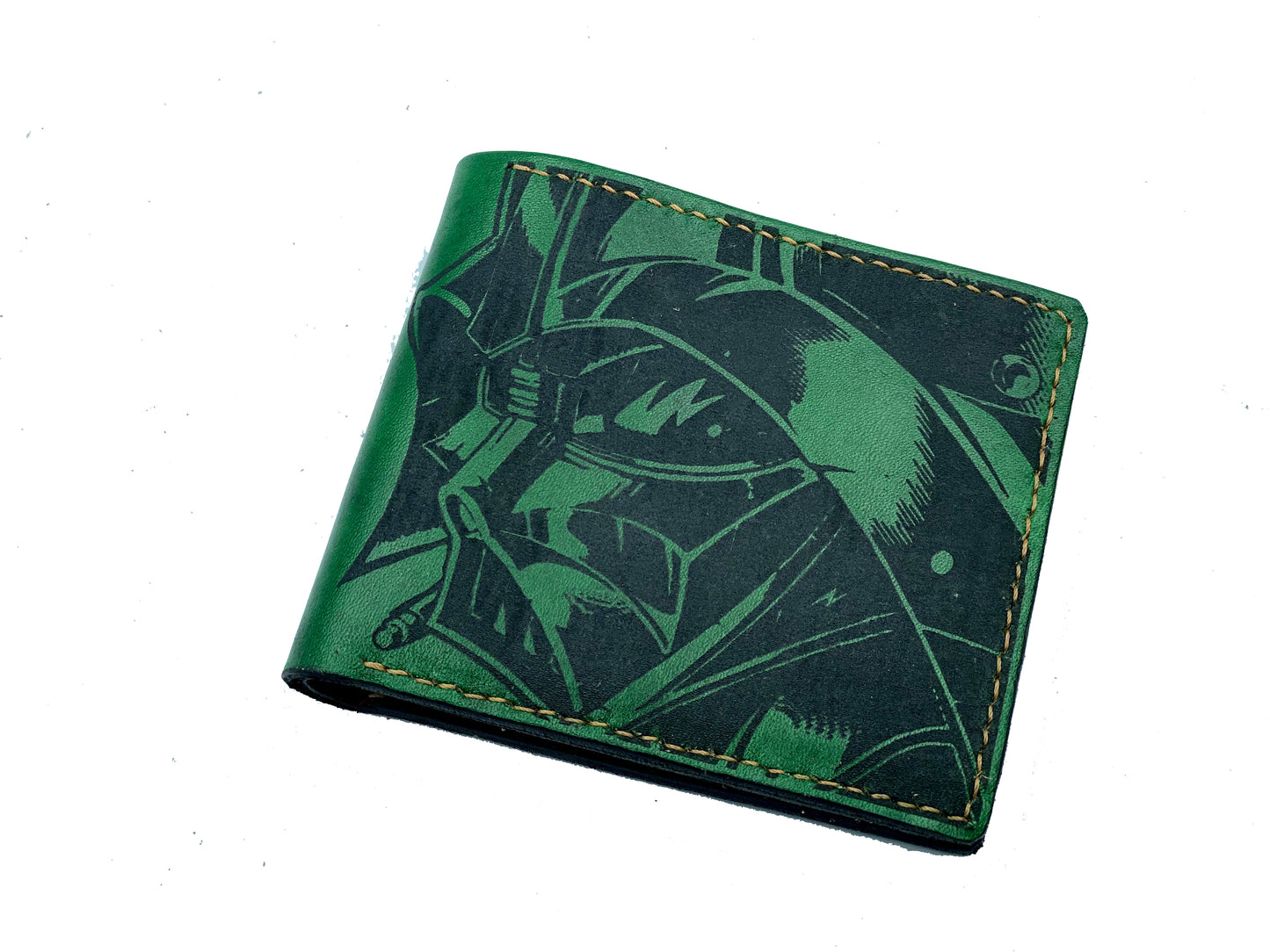Mayan Corner - Darth Vader Mask Starwars personalized leather handmade men's wallet, custom anniversary gifts for him, Father boyfriend brother special present