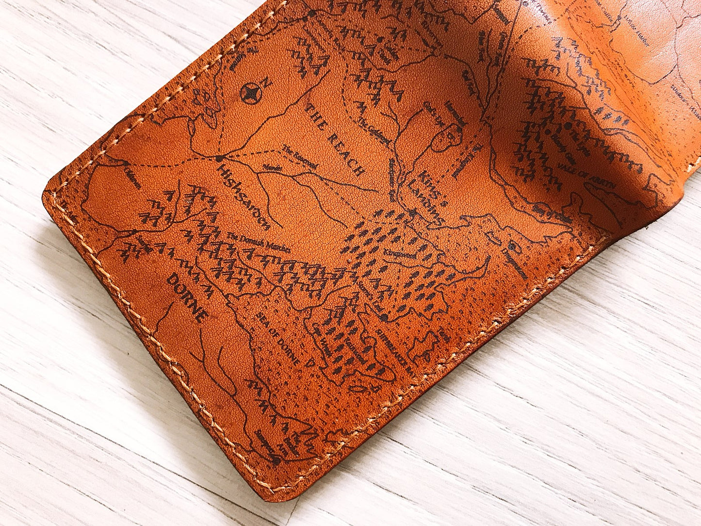 Mayan Corner - Game of Thrones Westeros Essos map men's wallet, men's gift, personalized gift for him, father boyfriend husband anniversary present
