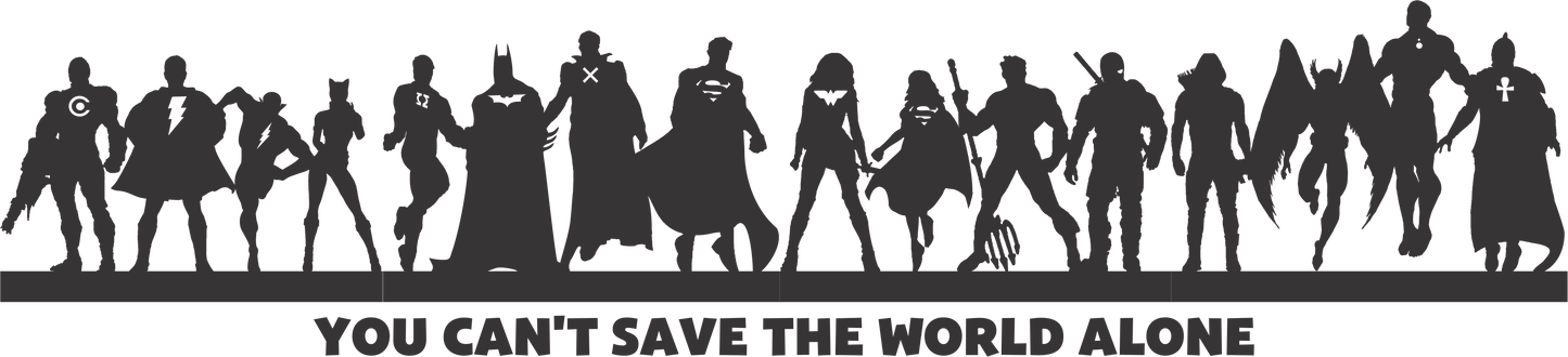 Justice League DC characters wooden art decoration, superhero wall art frame, house marvel heroes decoration