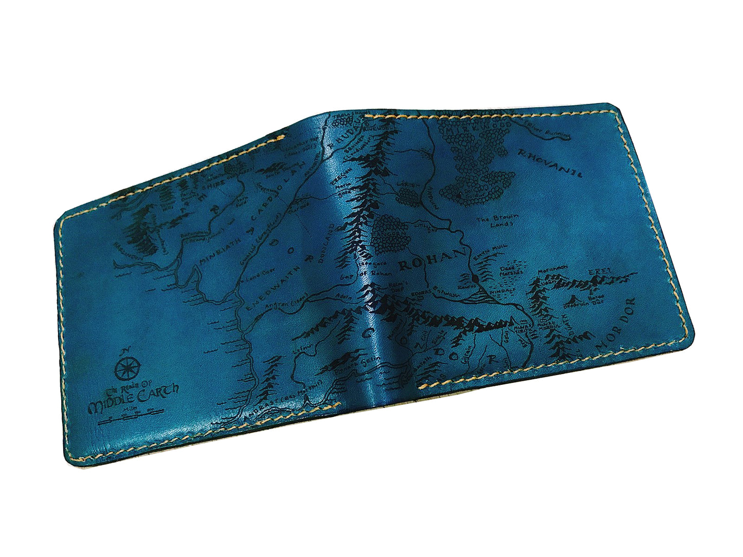 Mayan Corner - The Lord of the Rings middle Earth map men's wallet, men's gift, personalized gift for him, father boyfriend husband anniversary present