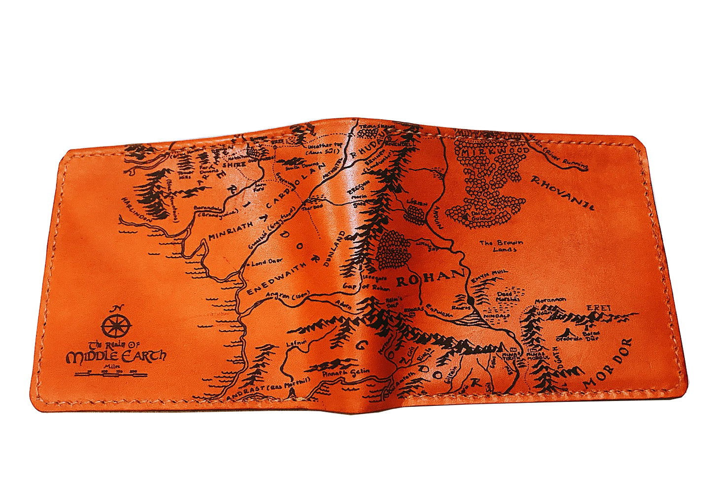 Mayan Corner - The Lord of the Rings middle Earth map men's wallet, men's gift, personalized gift for him, father boyfriend husband anniversary present