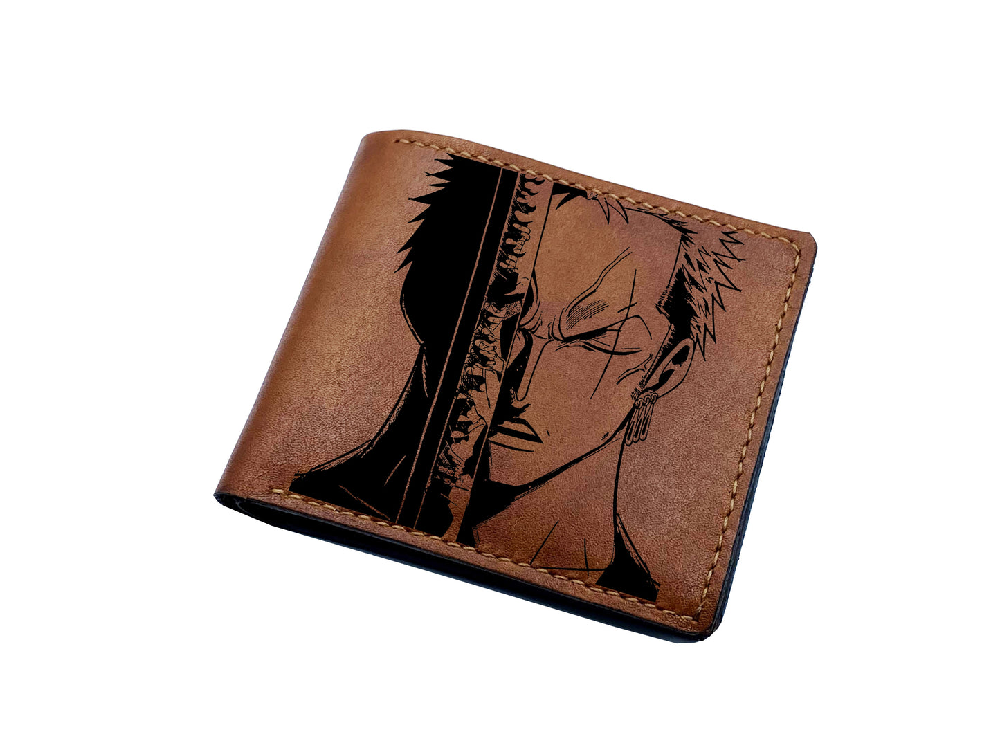 Mayan Corner - Japan anime leather art wallet, morden art drawing men gift, Custom One piece wallet for him, One piece art present