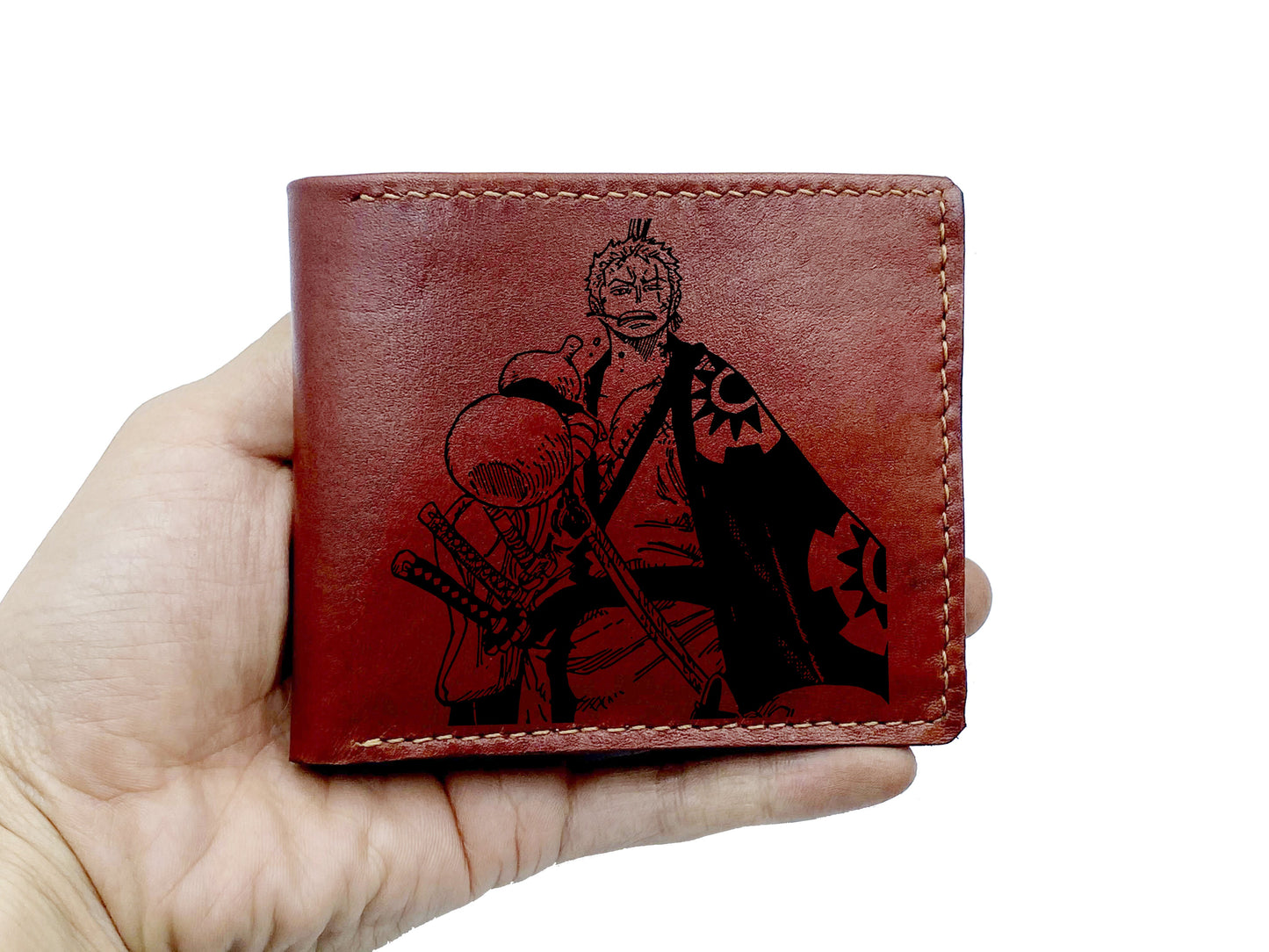 Mayan Corner - Japan anime leather art wallet, morden art drawing men gift, Custom One piece wallet for him, One piece art present