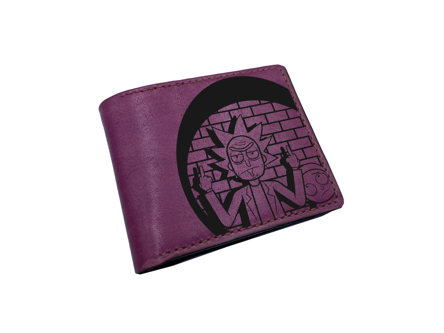 Mayan Corner - Rick and Morty movie series characters leather men's wallet, cartoon art wallet, cool leather gift for him - RM280107