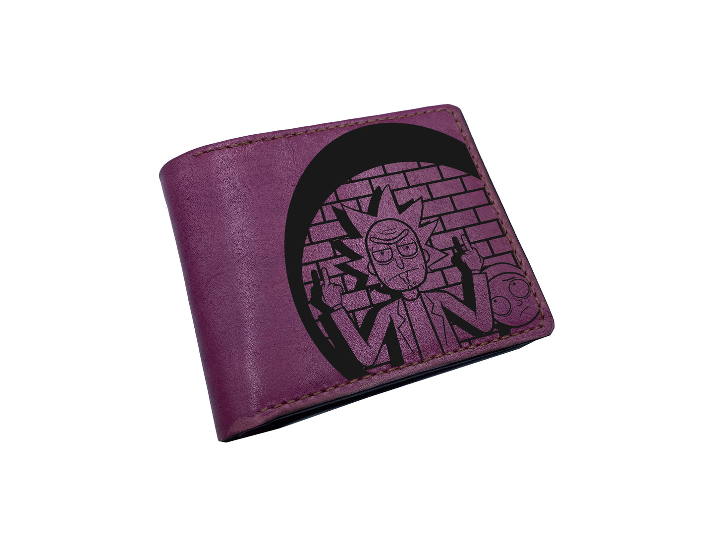 Mayan Corner - Rick and Morty movie series characters leather men's wallet, cartoon art wallet, cool leather gift for him - RM280106