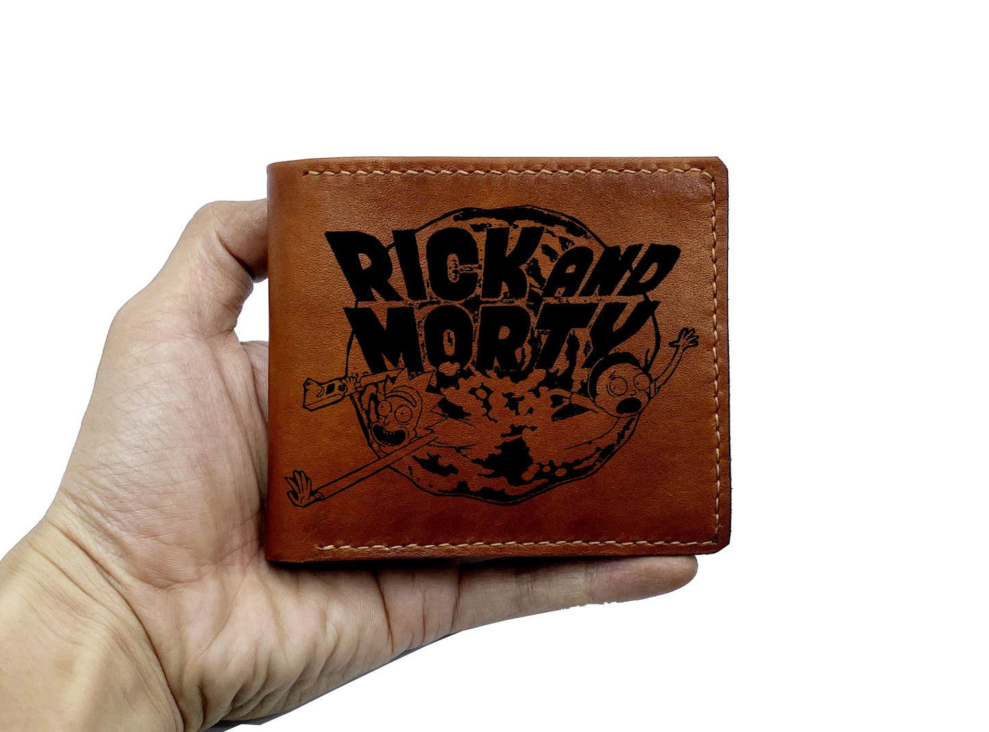 Mayan Corner - Rick and Morty movie series characters leather men's wallet, cartoon art wallet, cool leather gift for him - RM280104
