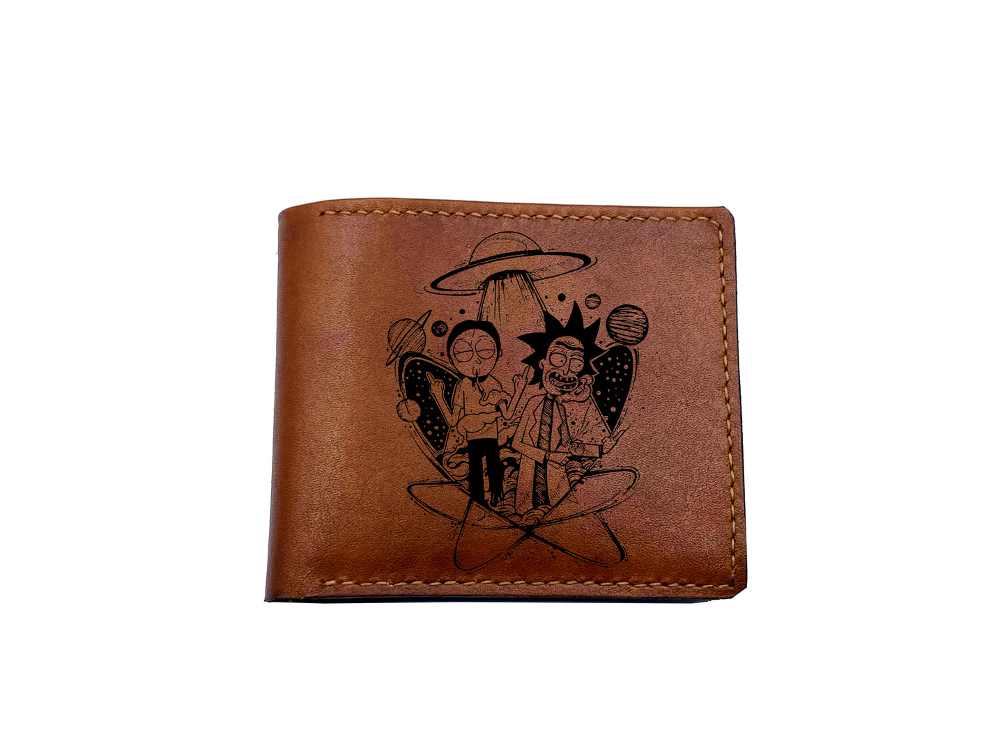 Mayan Corner - Rick and Morty movie series characters leather men's wallet, cartoon art wallet, cool leather gift for him - RM280101
