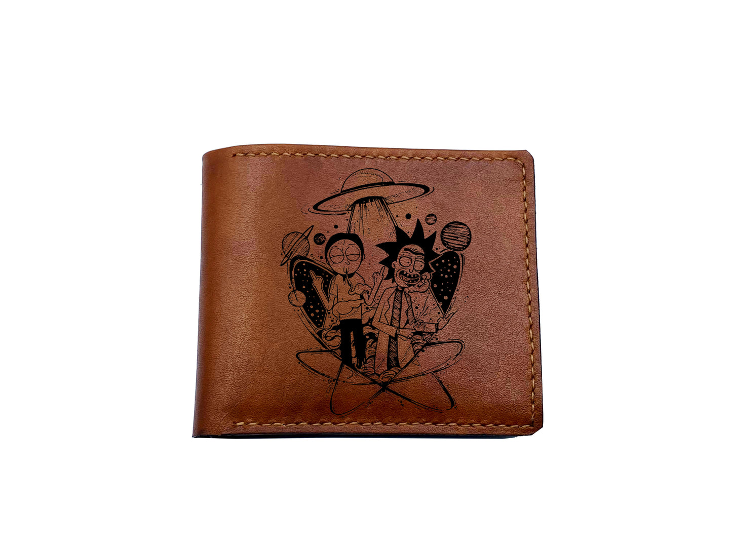 Mayan Corner - Rick and Morty movie series characters leather men's wallet, cartoon art wallet, cool leather gift for him - RM280102