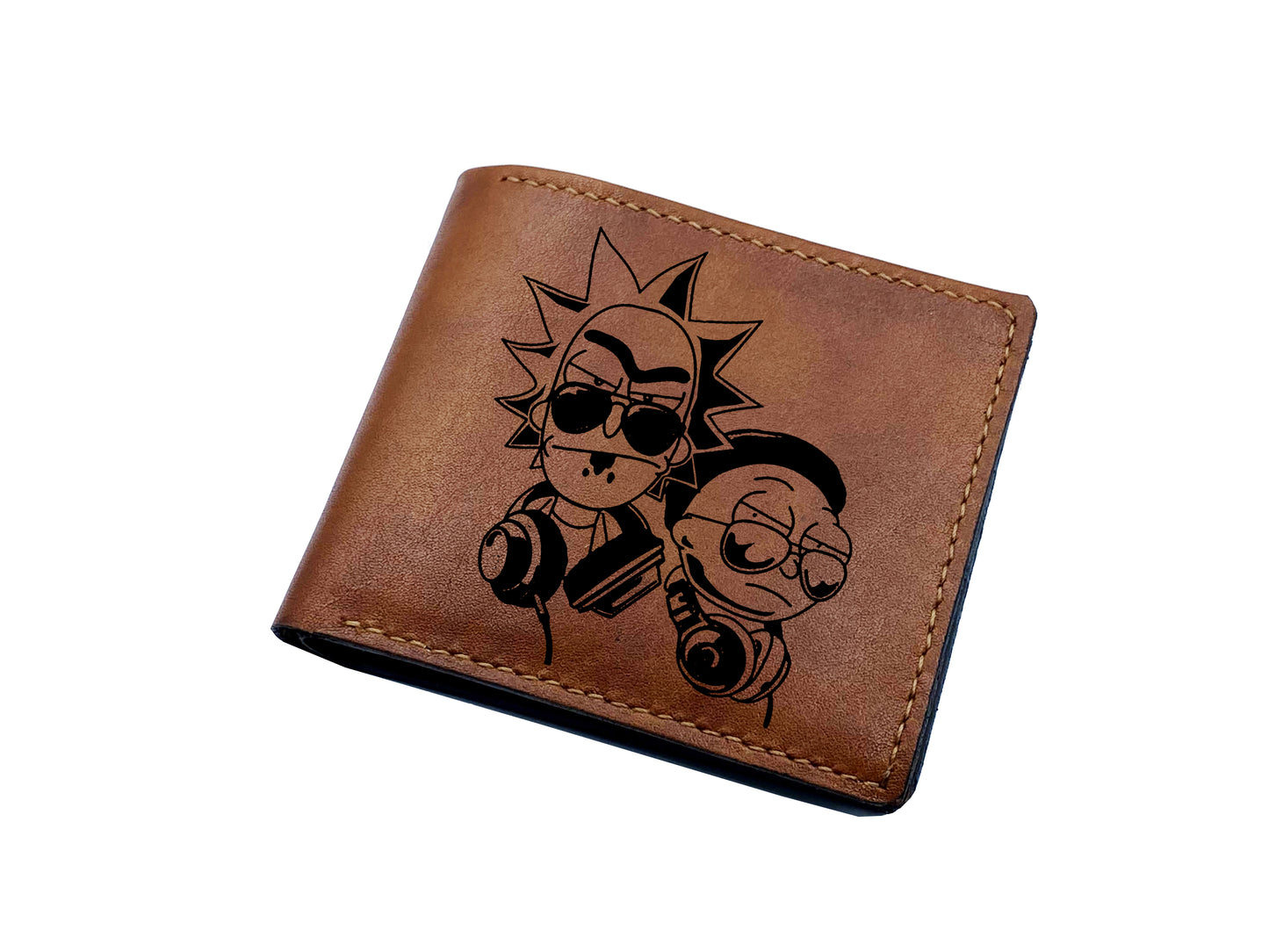 Mayan Corner - Rick and Morty movie series characters leather men's wallet, cartoon art wallet, cool leather gift for him - RM280105