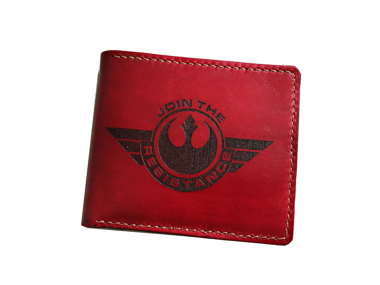 Mayan Corner - Starwars Rebel logo The Alliance Starbird Phoenix custom leather handmade men's wallet, unique present for men, anniversary gifts for husband, boyfriend, father, brother