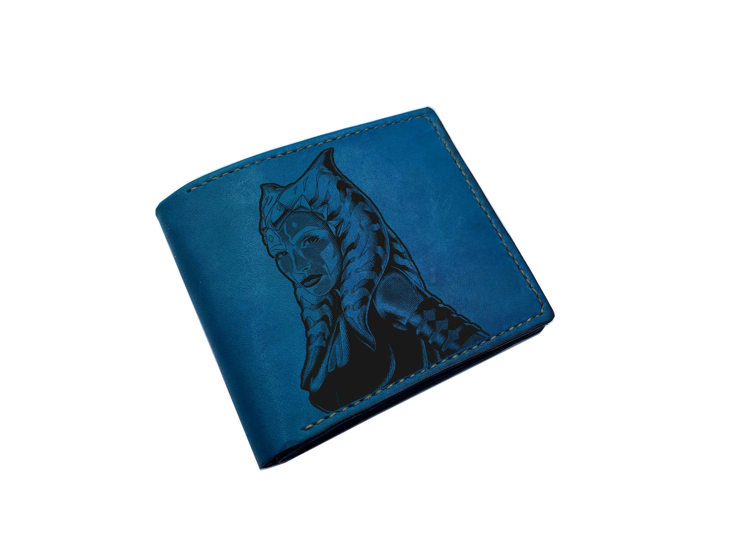 Kylo Ren Sith Lord leather wallet, Starwars villains engraving wallet, gift for him, wallet for husband, christmas gift ideas for him