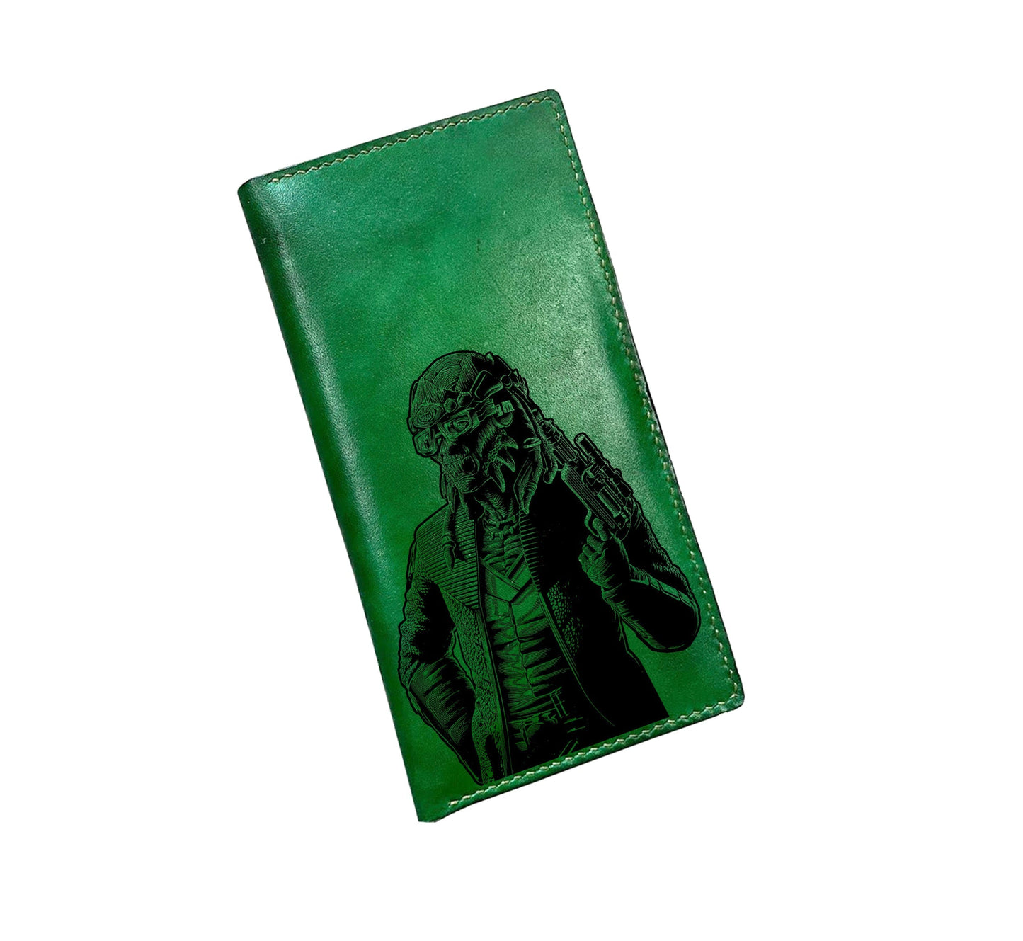 Customized leather handmade long wallet, bifold long wallet, Starwars leather wallet for brother, cool christmas gift ideas for friend
