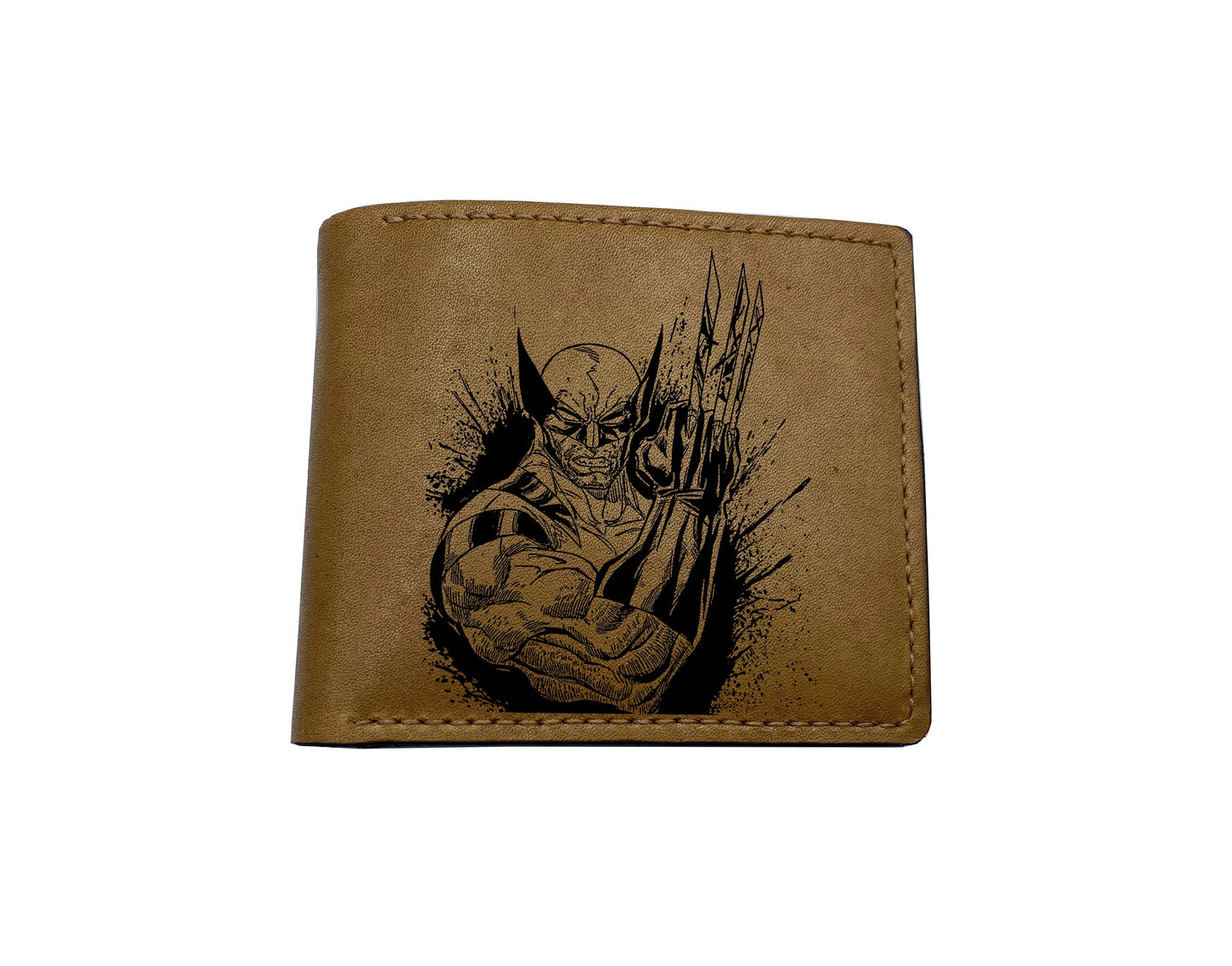 Mayan Corner - Wolverine Xmen superheroes leather handmade wallet, Personalized leather wallet for men - 2710228