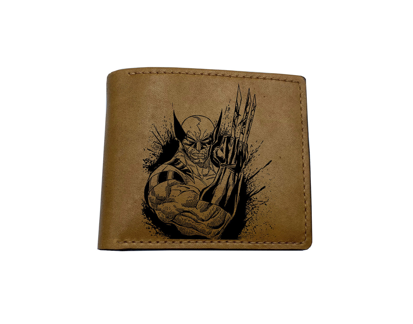 Mayan Corner - Wolverine Xmen superheroes leather handmade wallet, Personalized leather wallet for men - 2710226