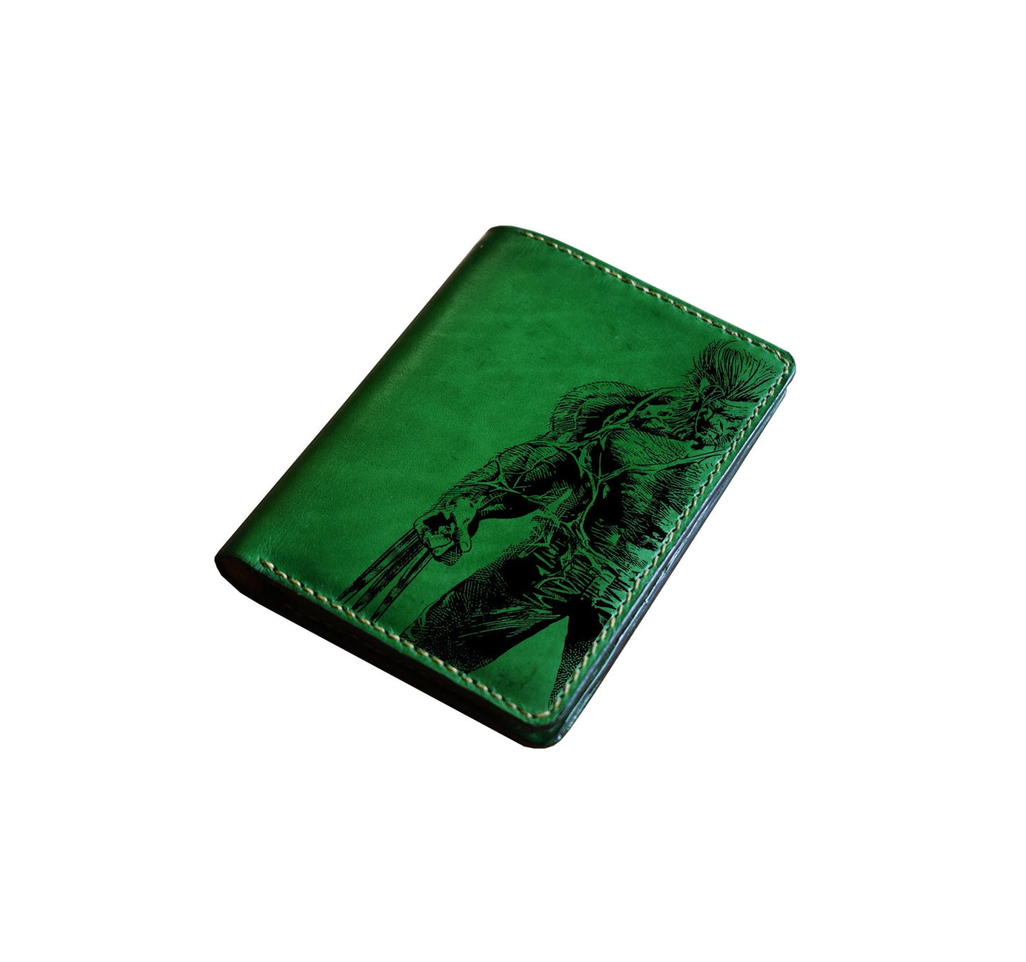 Mayan Corner - Wolverine Xmen superheroes leather handmade wallet, Personalized leather wallet for men - 2710228