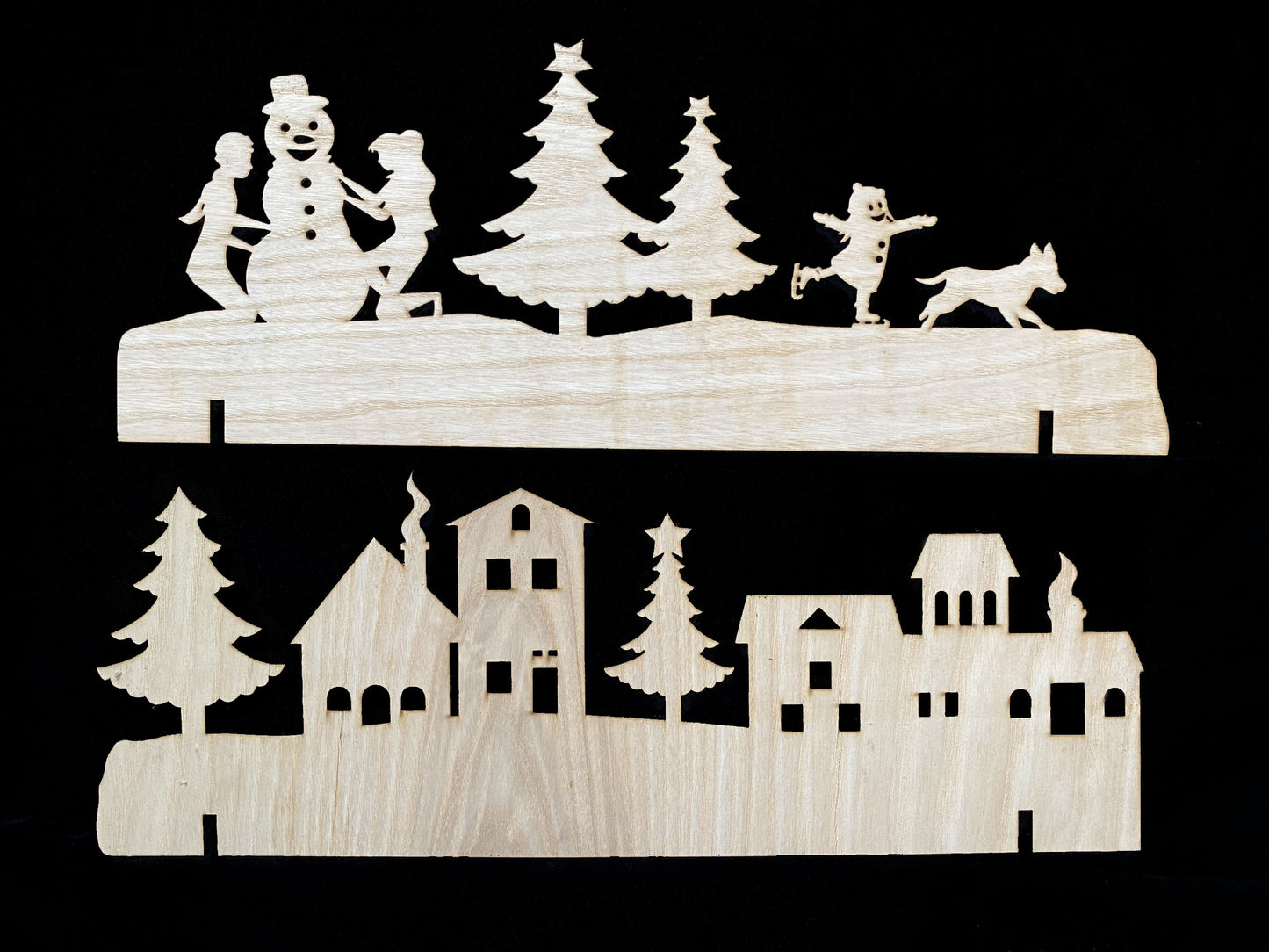 Christmas Wooden Decorations, Fireplace Mantel Decorating, Mantelpiece ideas, Christmas light Nativity Scene Xmas night Window Wooden ornaments