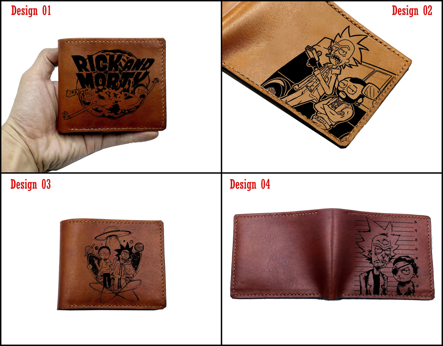 Mayan Corner - Rick and Morty movie series characters leather men's wallet, cartoon art wallet, cool leather gift for him - RM280101