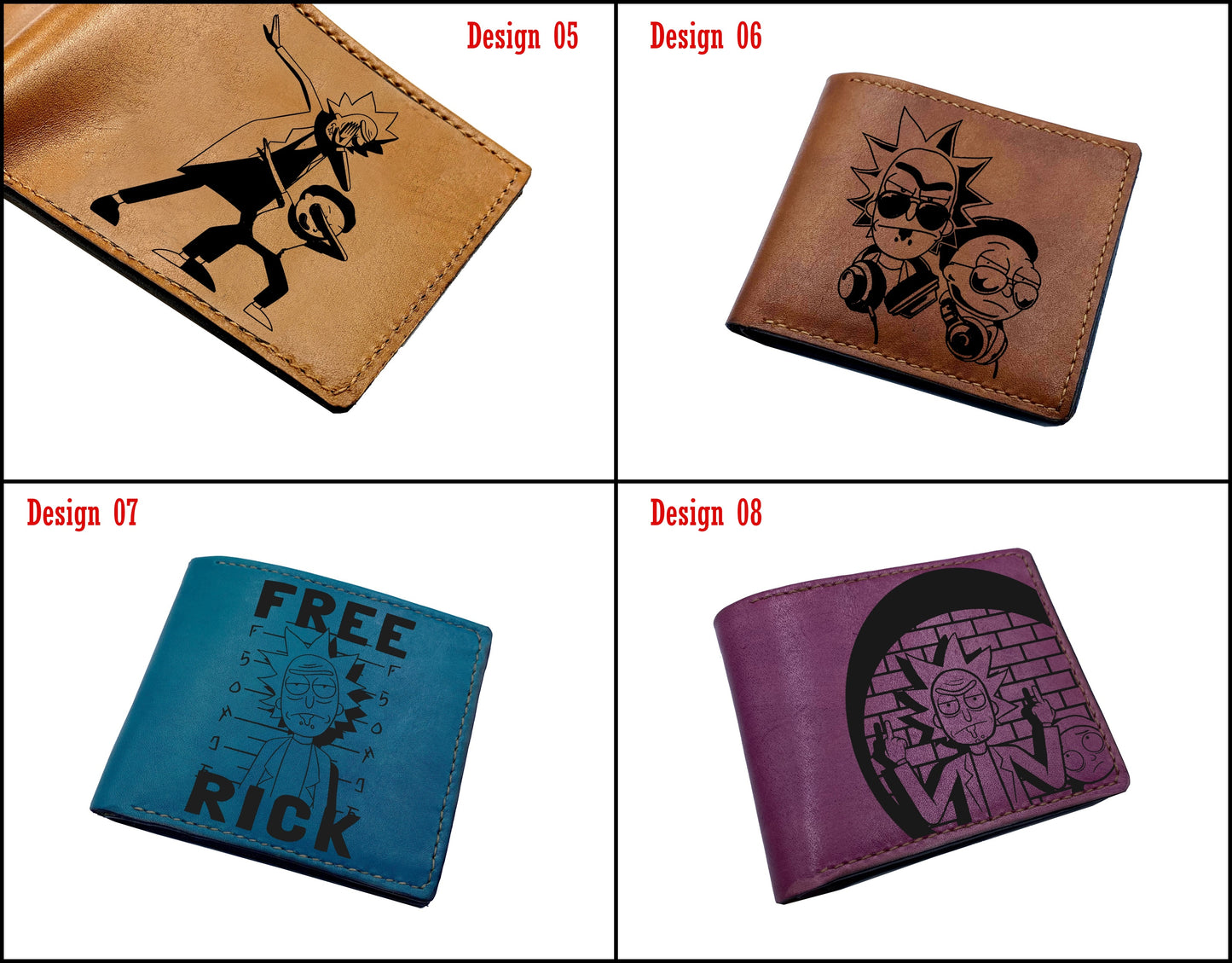 Mayan Corner - Rick and Morty movie series characters leather men's wallet, cartoon art wallet, cool leather gift for him - RM280101