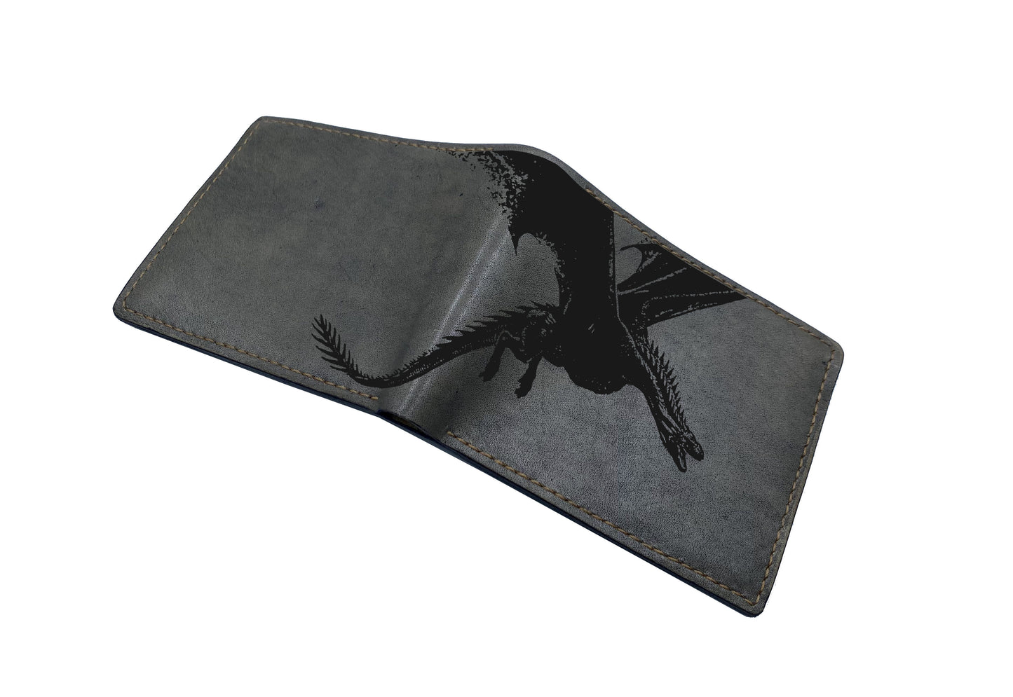Mayan Corner - Customized leather handmade wallet for men, dragon men's wallet, gift for dad, husband, brother - Smaug The hobbit dragon - 3110221