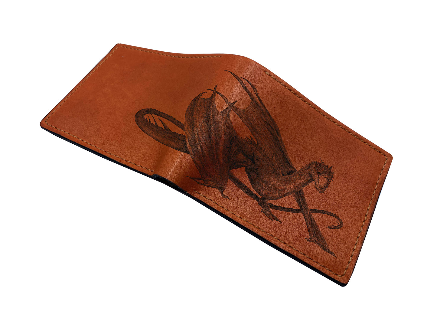 Mayan Corner - Customized leather handmade wallet for men, dragon men's wallet, gift for dad, husband, brother - The red eye black dragon Yu-Gi-Oh! - 3110226