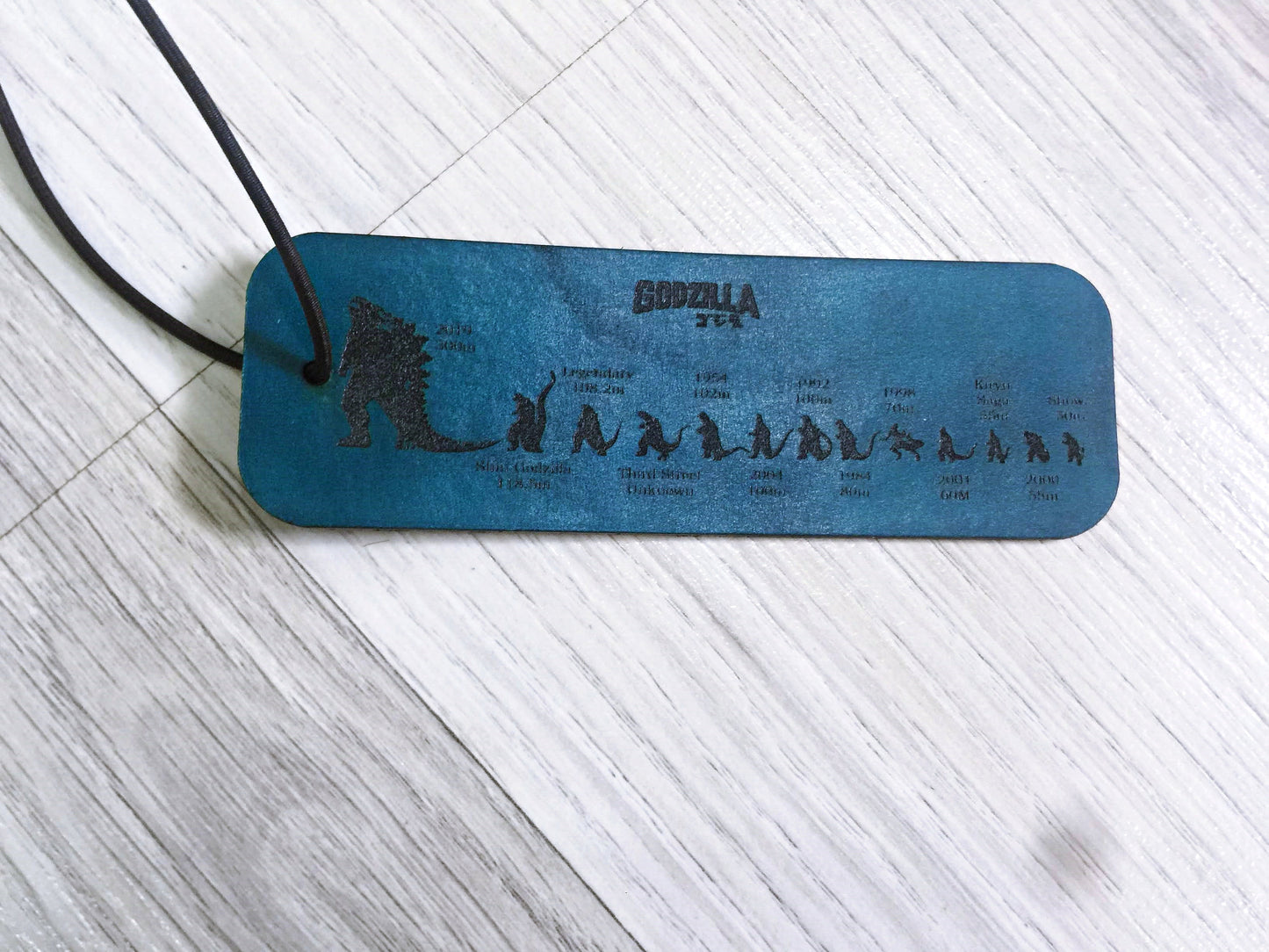 Godzilla King of the Monsters evolution leather Book Mark, custom book mark, gift for reader, book lover, anniversary present for him her