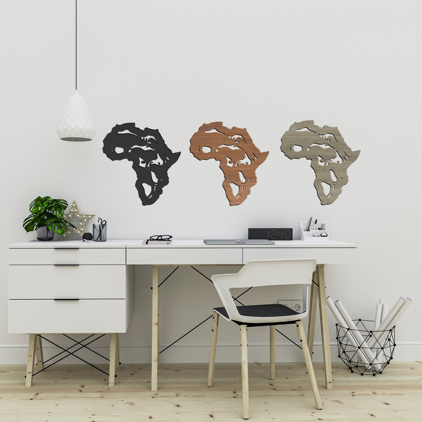 Wooden wall art home decor, Africa big five animals decor, livingroom bedroom nursery morden decor, wildlife natural decor