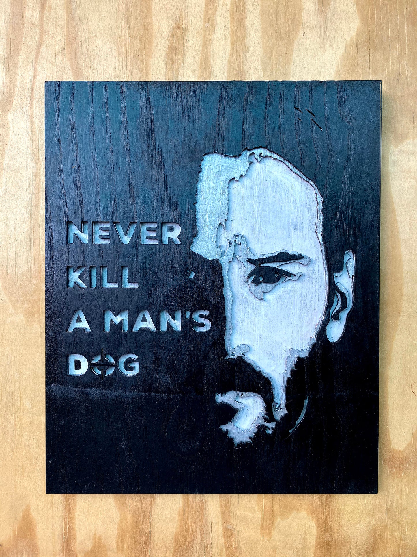 Wooden wall art home decor, John Wick baba Yaga wall art decor, livingroom kitchen bedroom morden decor, movie hanging poster