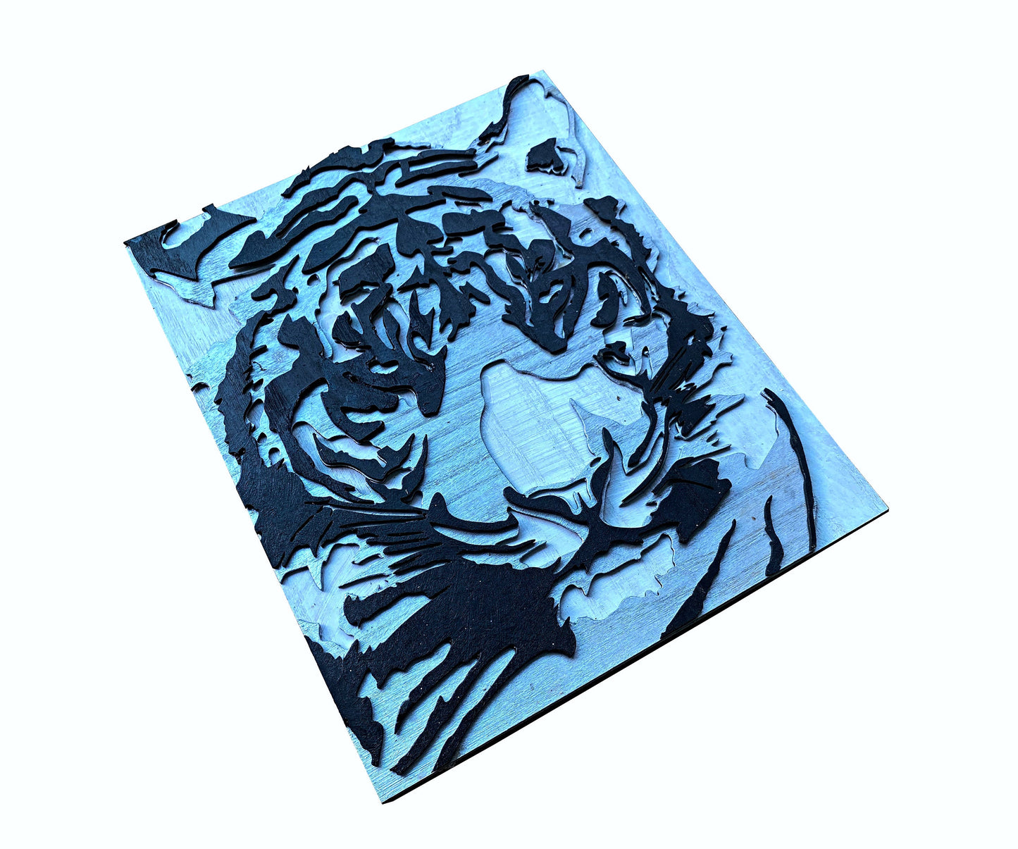 Unik4art - Wooden wall art home decor, Tiger multi layer 3D hanging wooden picture, animal wall art decor, livingroom bedroom morden art