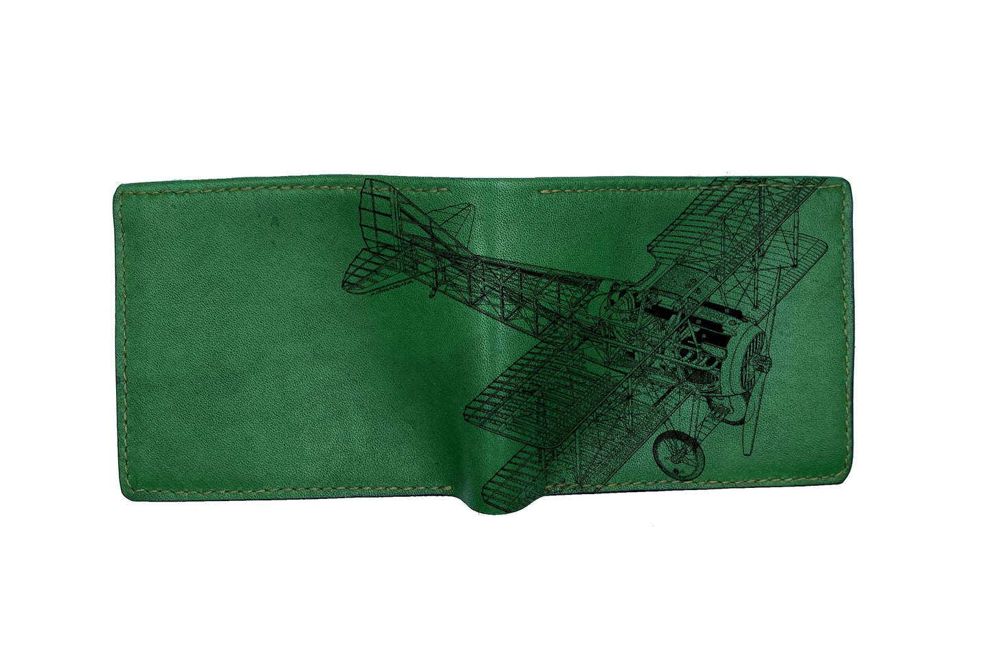 Personalized leather handmade wallet, mechanical drawing airplane wallet, cutaway machine art wallet, cool wallet for dad, husband, brother