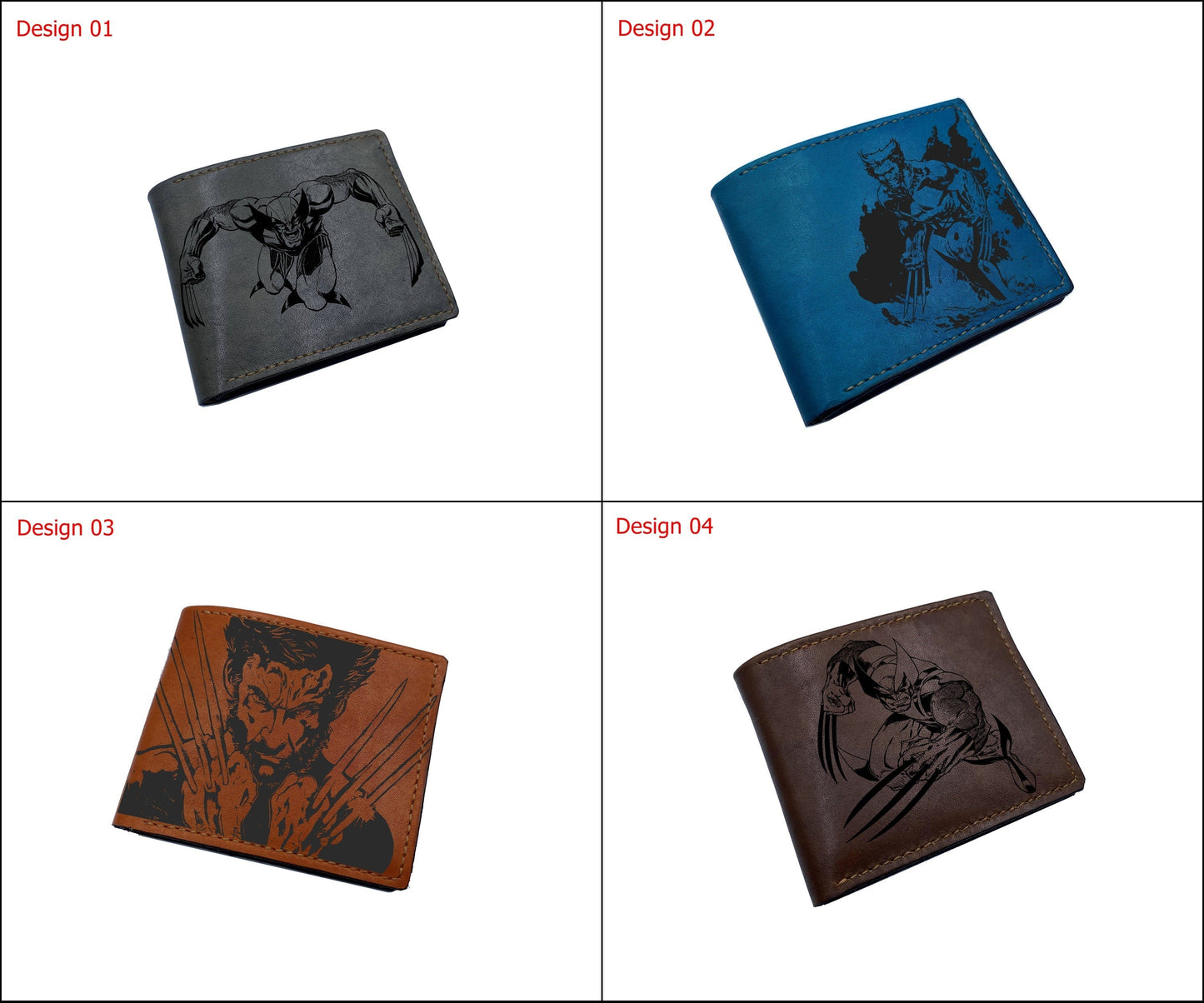 Mayan Corner - Wolverine Xmen superheroes leather handmade wallet, customized wallet for husband, boyfriend - 2710225