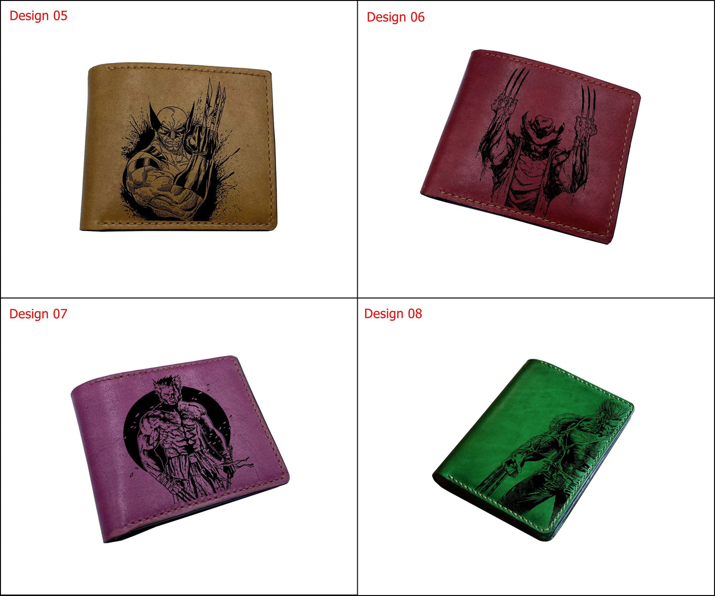 Mayan Corner - Wolverine Marvel Xmen Logan superheroes leather handmade wallet, superheroes marvel wallet for men - 2710223
