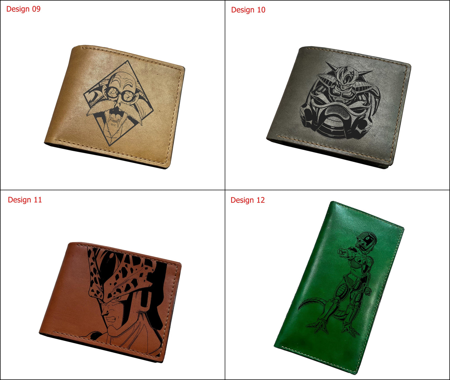 Mayan Corner - Dragon ball characters drawing leather wallet, fan art leather gift for men, wallet for him, leather anniversary present ideas - Beerus the God of destruction