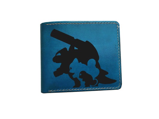 Mayan Corner - Customized pokemon evolution wallet, Mewtwo evolution leather gift, magikarp evolution art present, charizard pokemon engraving gift for men
