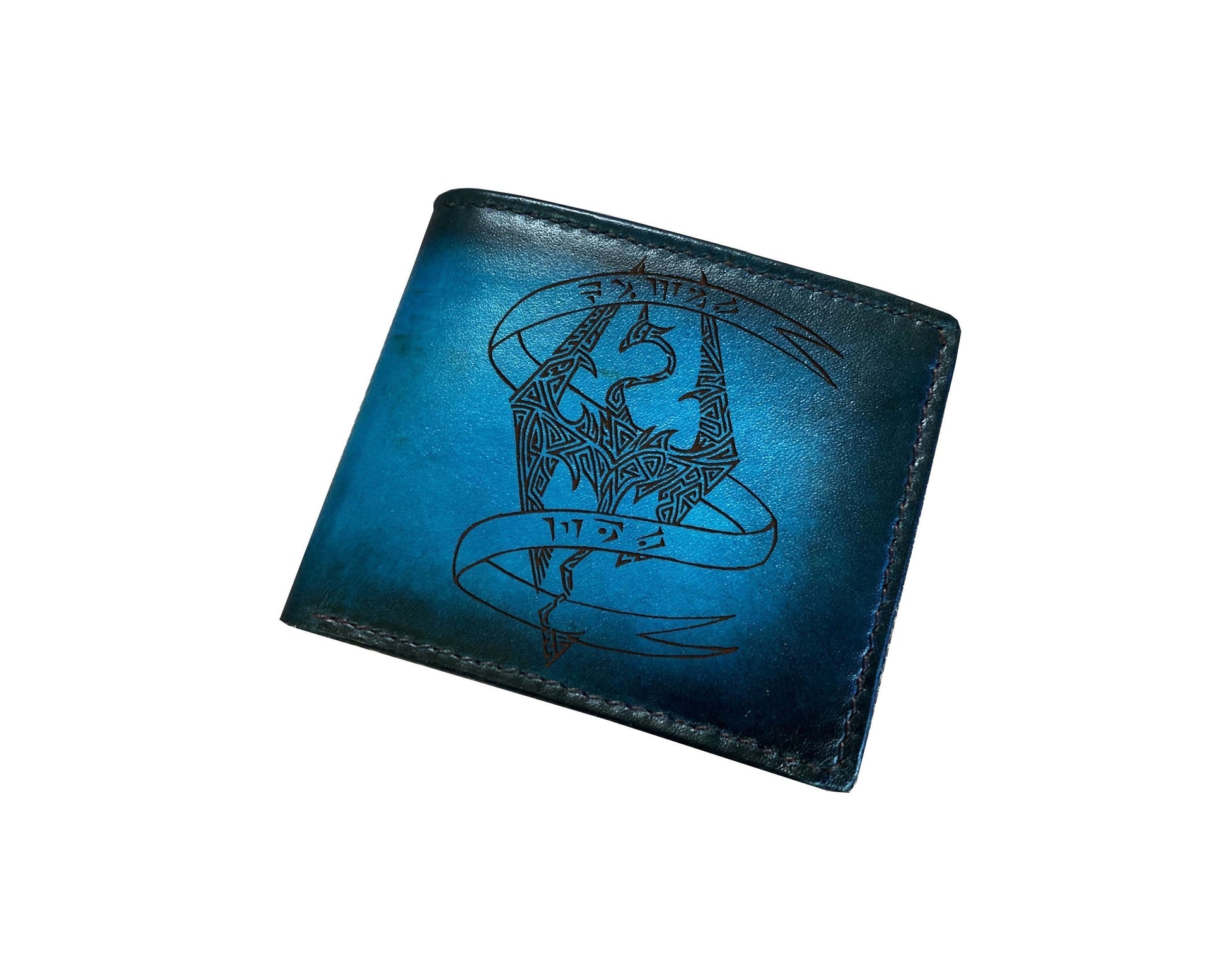 Skyrim logo wallet, personalized leather men's wallet, genuine handmade wallet for him, birthday gift for husband, skyrim game wallet