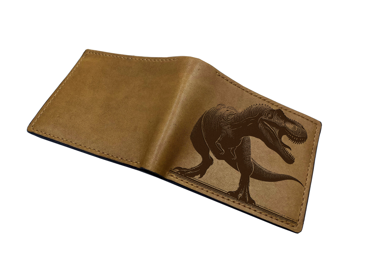 Mayan Corner - T-rex engrave leather wallet, dinosaur predator leather gift ideas, dinosaur wallet for boyfriend, gift for kid, jurassic gift ideas for men